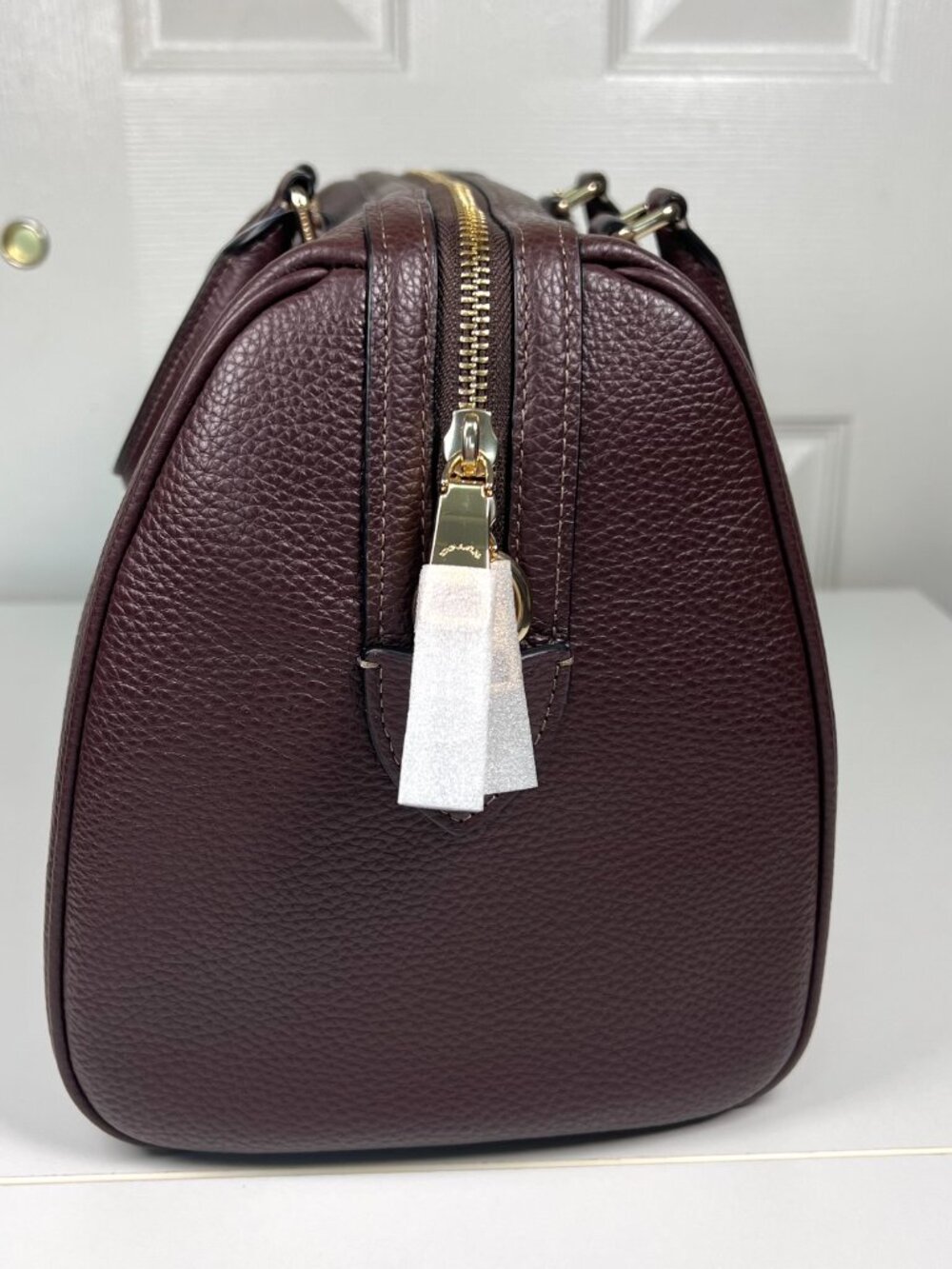 Coach Large Rowan Satchel Bag Maple NWT - Picture 3 of 11